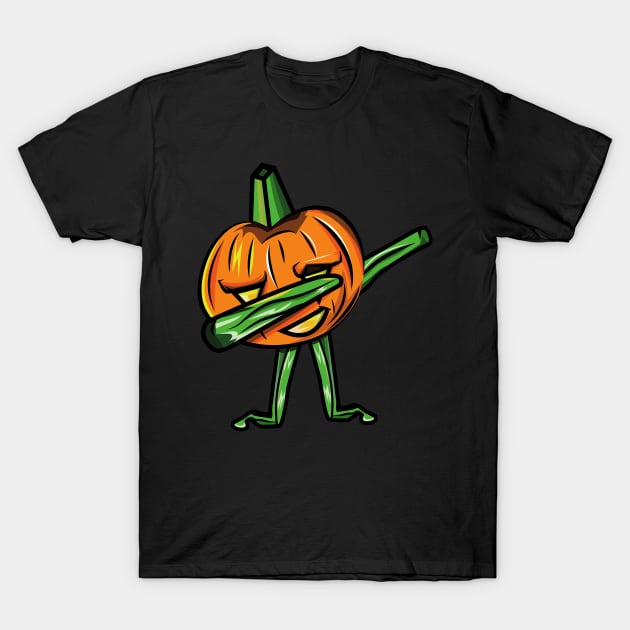 Halloween Shirt Pumpkin Dabbing Shirt Hip Hop Dab ShirtCCA Funny Halloween Shirts Dabbing Shirts T-Shirt by chrischrisart